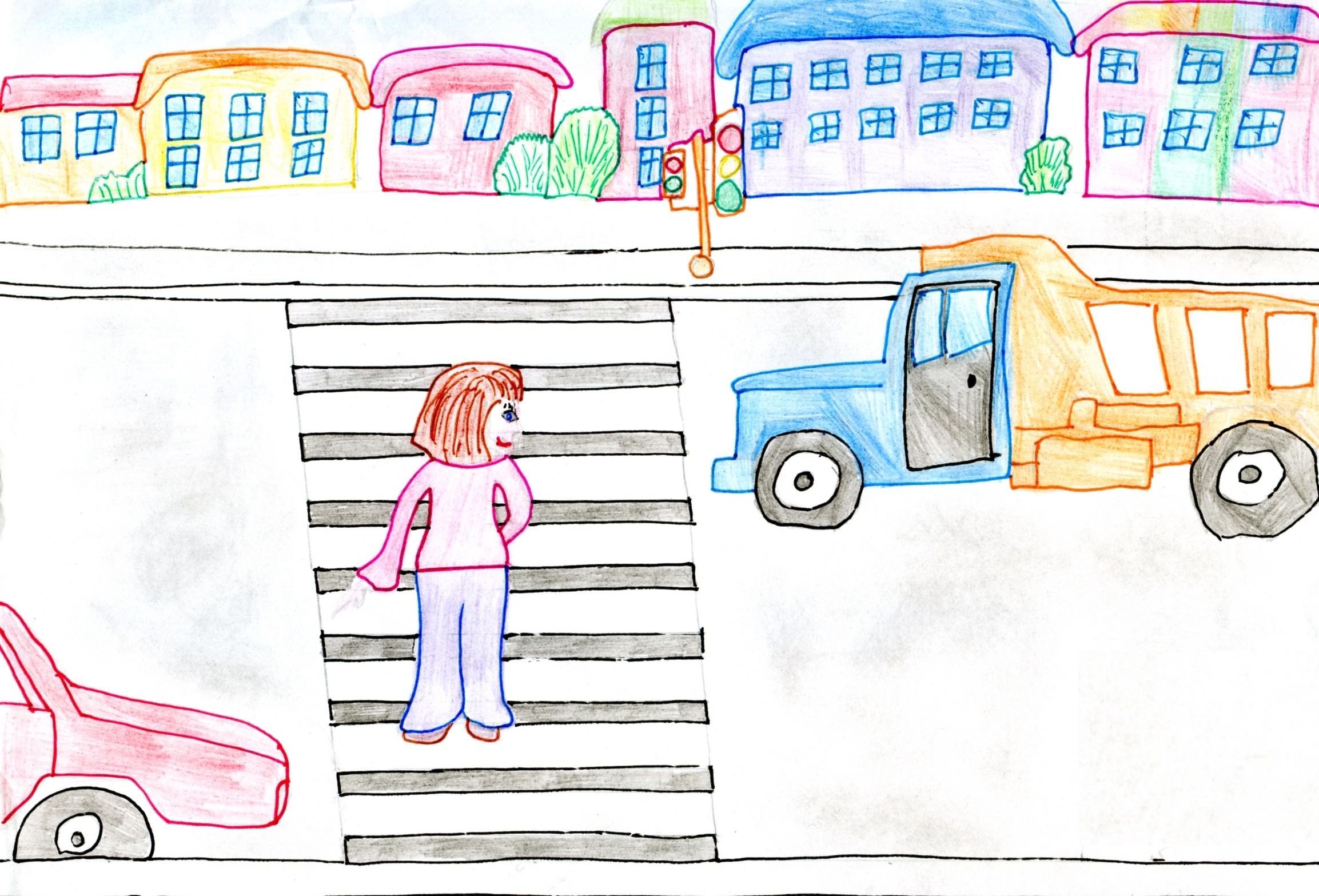 Рисунок на тему я пешеход