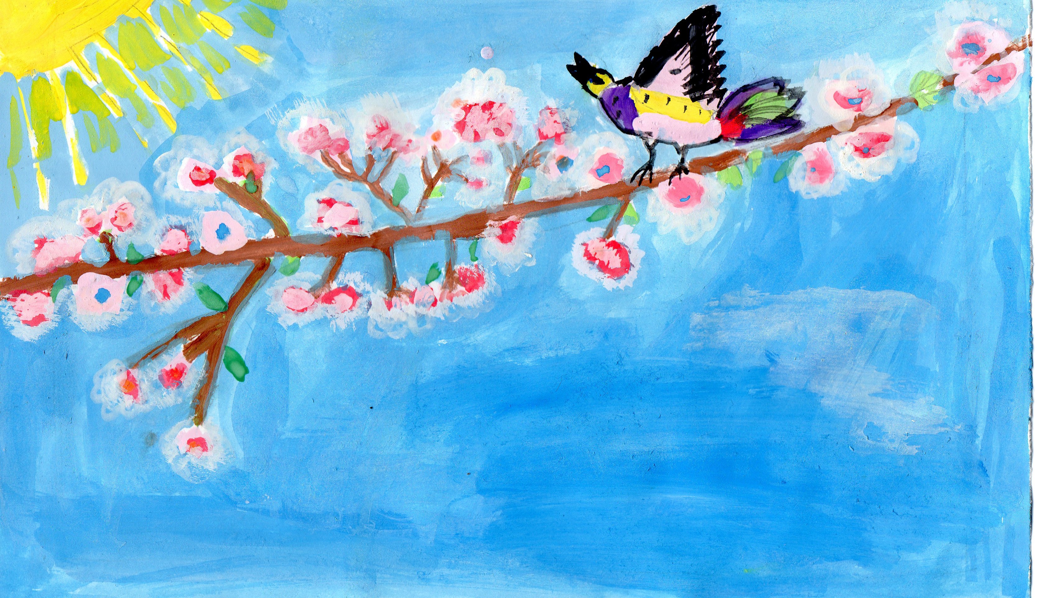Песня нарисую весну. Весенние рисунки для детей.